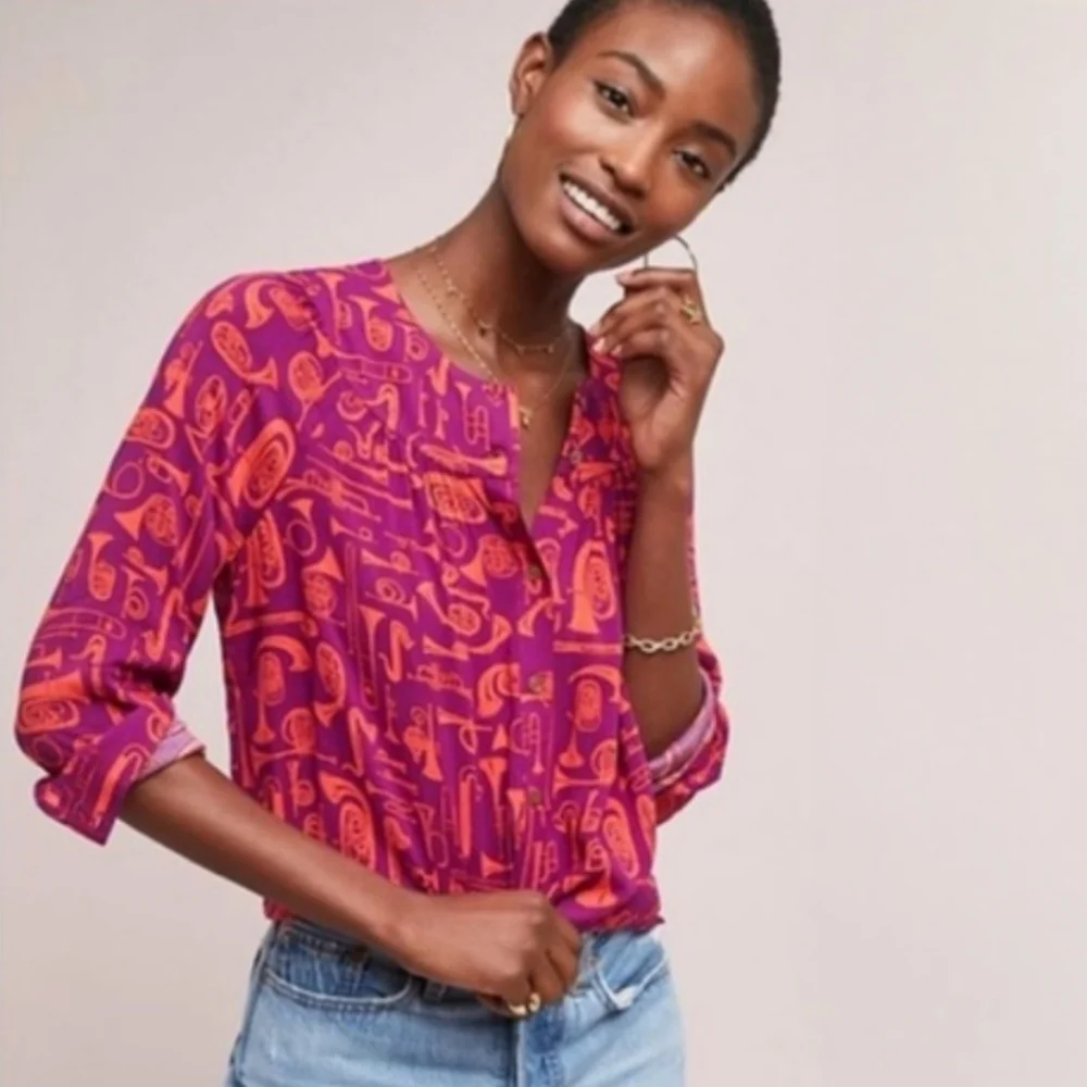 Anthropologie 22 of 52 Conversations Colloquial Toot Your Horn Blonde 16